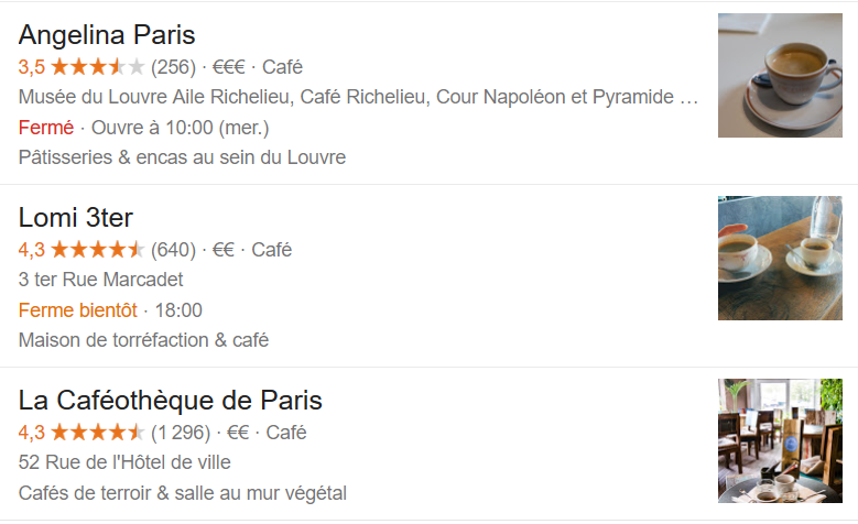 avis Google My Business