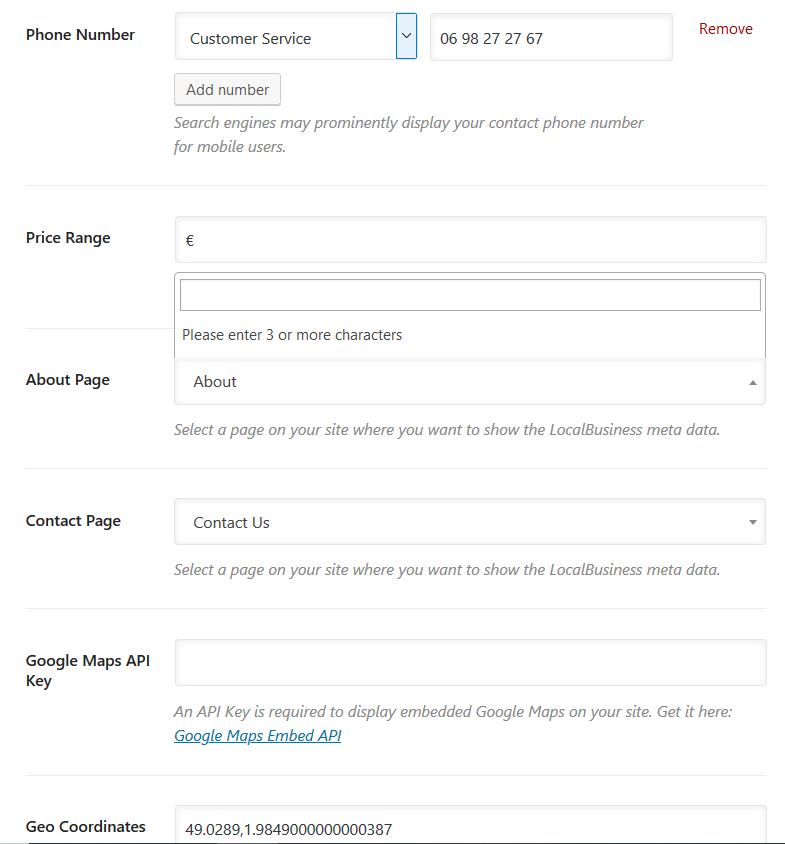 référencement coordonnées entreprise Google My Business