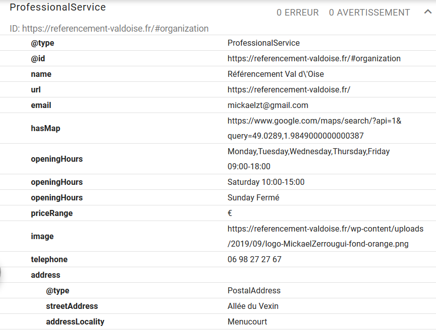 référencement Google My Business données structurées